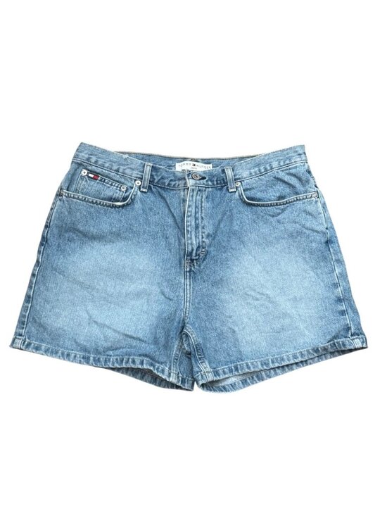 Tommy Hilfiger Pants - Vintage Tommy Hilfiger Womens High-Waisted Denim Shorts Size 14 Light Wash 100 C